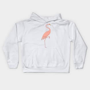 Baby Pink Flamingo Kids Hoodie